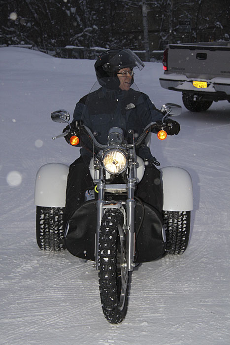 Trike with Studded Tires