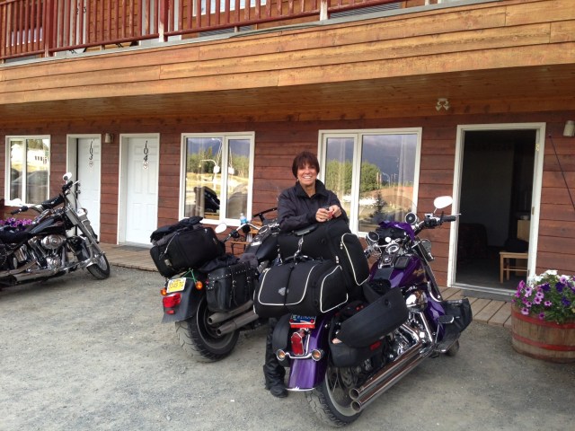 The lovely Sherri & her purple softail