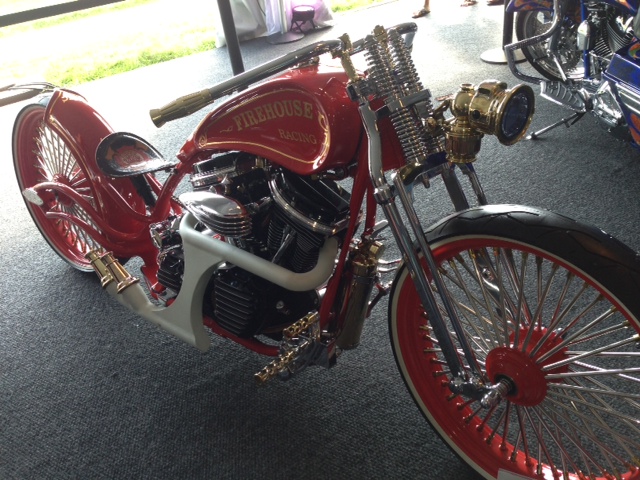 Firefighter bike at AMD bike show