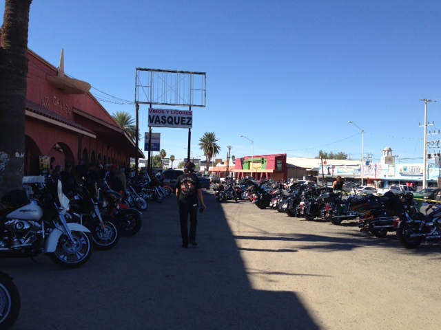 Just crossed the boarder and stop for a beer